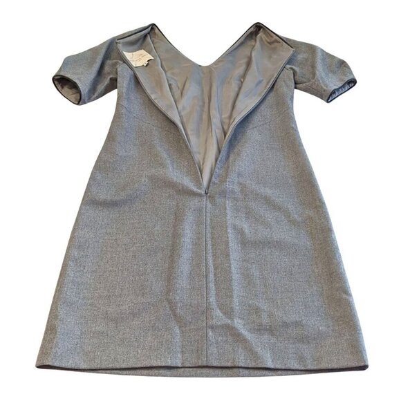 CHARLOTTE BRODY Cabana Gray V-Neck Puff Sleeve Sheath Mini Dress Size S - Picture 4 of 7